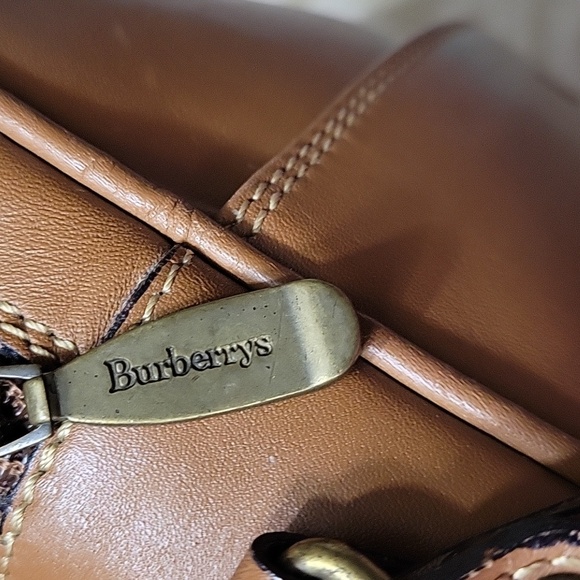 BURBERRYS CLUTCH WRISTLET LEATHER VINTAGE BAG - Picture 10 of 14